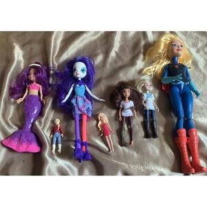Mix Lot Of 7 Toy Fashion Female Girl Dolls My Little Pony Spirit Barbie Variety